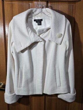 Etcetera Off White Short Wool-Blend Jacket